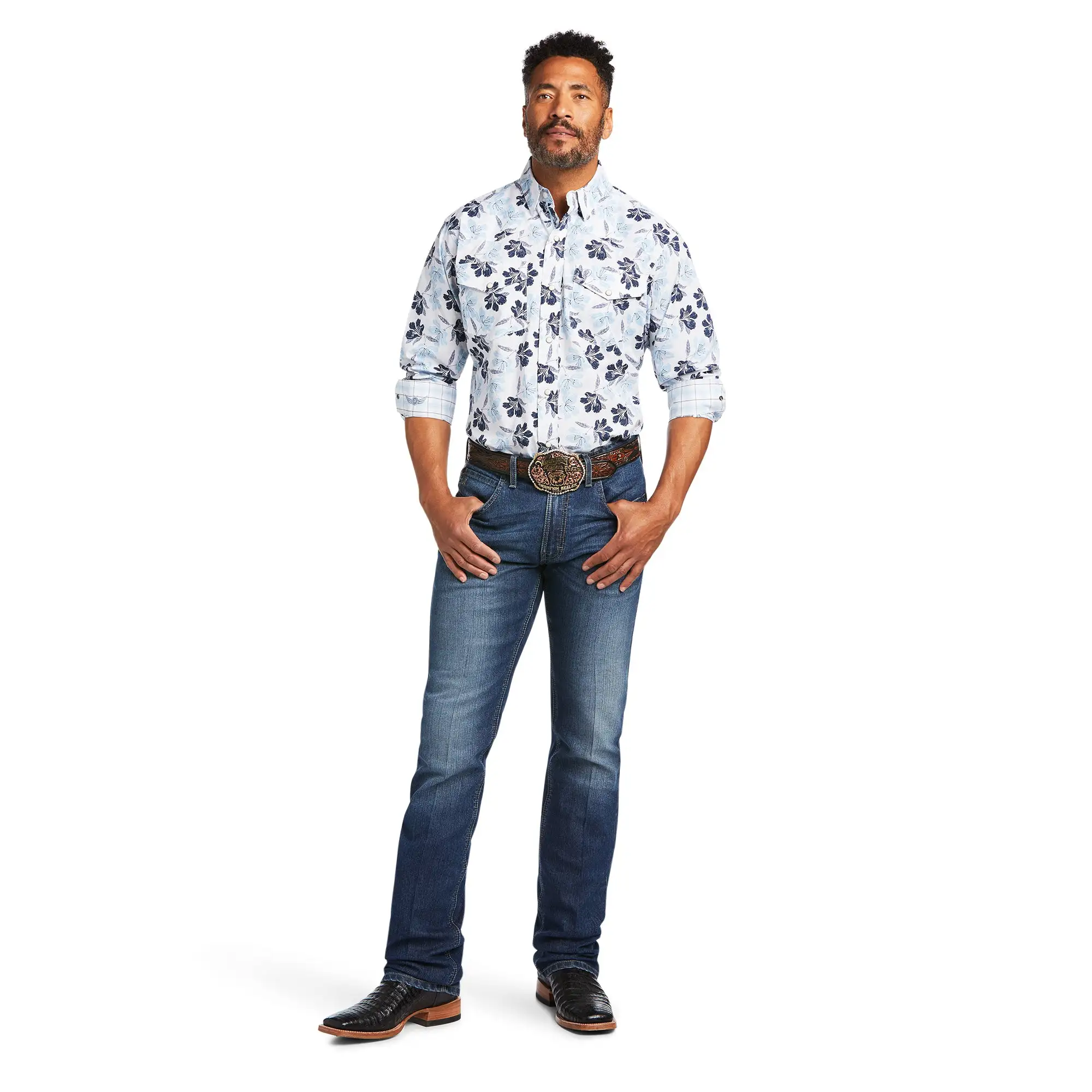 Men's Ariat Relentless Adamant Stretch Classic Fit Snap Front Shirt #10039318-C 3 Men's Ariat Relentless Adamant Stretch Classic Fit Snap Front Shirt #10039318-C