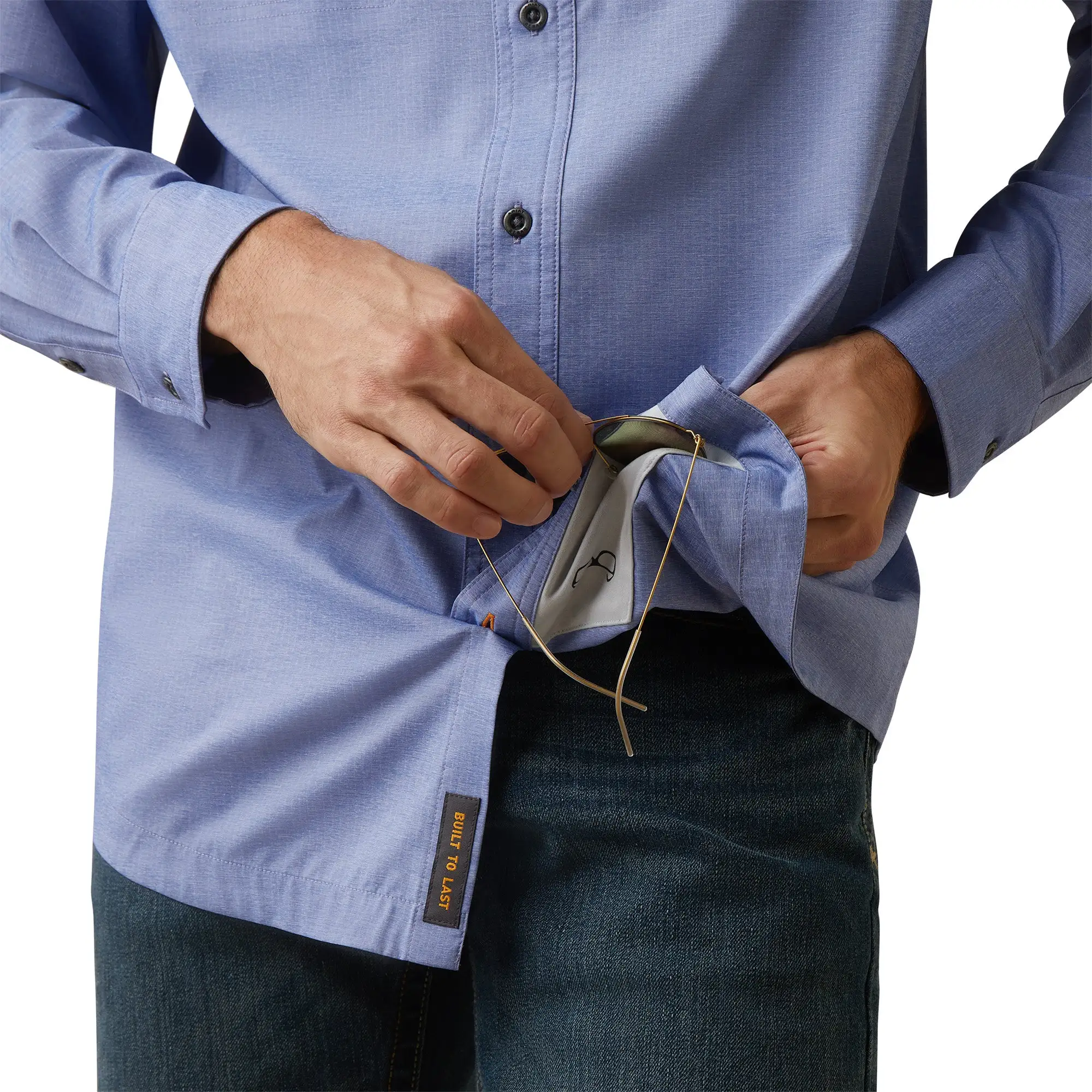 Men's Ariat Rebar Made Tough VentTEK DuraStretch Button Down Work Shirt #10043838 6 Men's Ariat Rebar Made Tough VentTEK DuraStretch Button Down Work Shirt #10043838 - Image 4