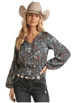 Women's Rock & Roll Cowgirl Blouse #RRWT52R0CL