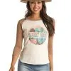 PANHANDLE Women's Rock & Roll Cowgirl Baseball T-Shirt #48T1180