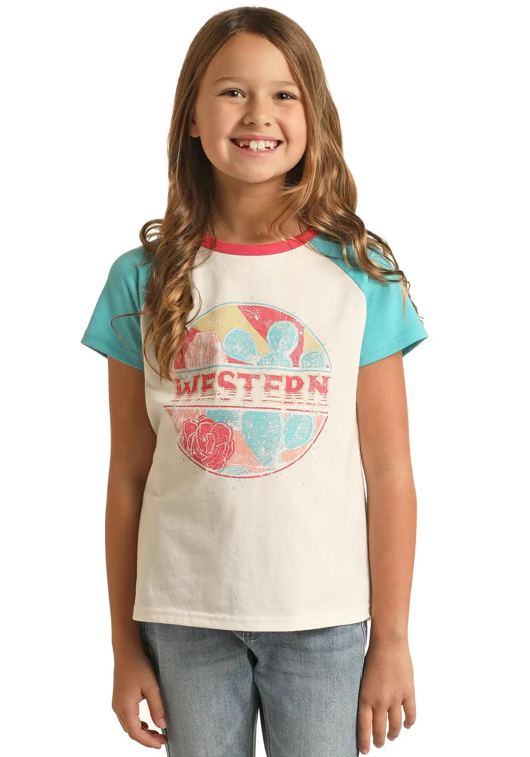 Girl's Rock & Roll Cowgirl T-Shirt #RRGT21RZLX 3 Girl's Rock & Roll Cowgirl T-Shirt #RRGT21RZLX