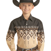 Boy's Panhandle Brown Long Sleeve Shirt #PHBSOSR0AK -Men's Plaid Shirt Sales 0a177c7c4f61e990eed898da3131648e