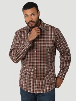 Men's Wrangler Wrinkle Resist Relaxed Fit Snap Front Shirt #112318653