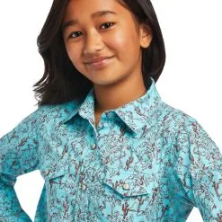 Girl's Ariat R.E.AL. Bucking Bronc Snap Front Shirt #10040631 -Men's Plaid Shirt Sales 0df8acac098fa43b73b0a8f51b832091