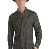 Men's Rock & Roll Cowboy Tec Western Snap Front Shirt #RRMSOSRYZR -Men's Plaid Shirt Sales 0f39a068b7563168cb4245022ffb6da7