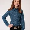 Roper Apparel Girl's Roper Snap Front Shirt #03-080-0064-0770BU
