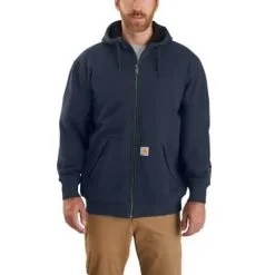 Men's Carhartt Rain Defender Loose Fit Midweight Thermal-Lined Full-Zip Sweatshirt #104078 -Men's Plaid Shirt Sales 104078 472 480x480 1