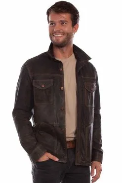 Men's Scully Leather Jacket #2025-303