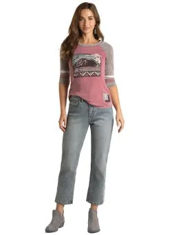 Rock & Roll Denim Women's Rock & Roll Cowgirl T-Shirt #WLWT21RZI2 -Men's Plaid Shirt Sales 155aedf1ee09de79694b064f9d872ebb