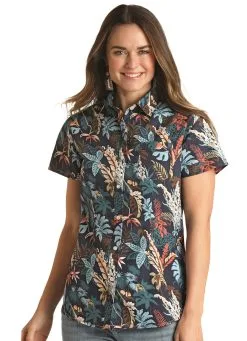 Rock & Roll Cowgirl Women's Rough Stock Button Down Shirt #RSWS1DRZDI