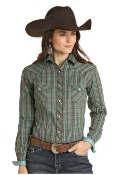 PANHANDLE Women's Rough Stock Snap Front Shirt #RSWSOSRYT3