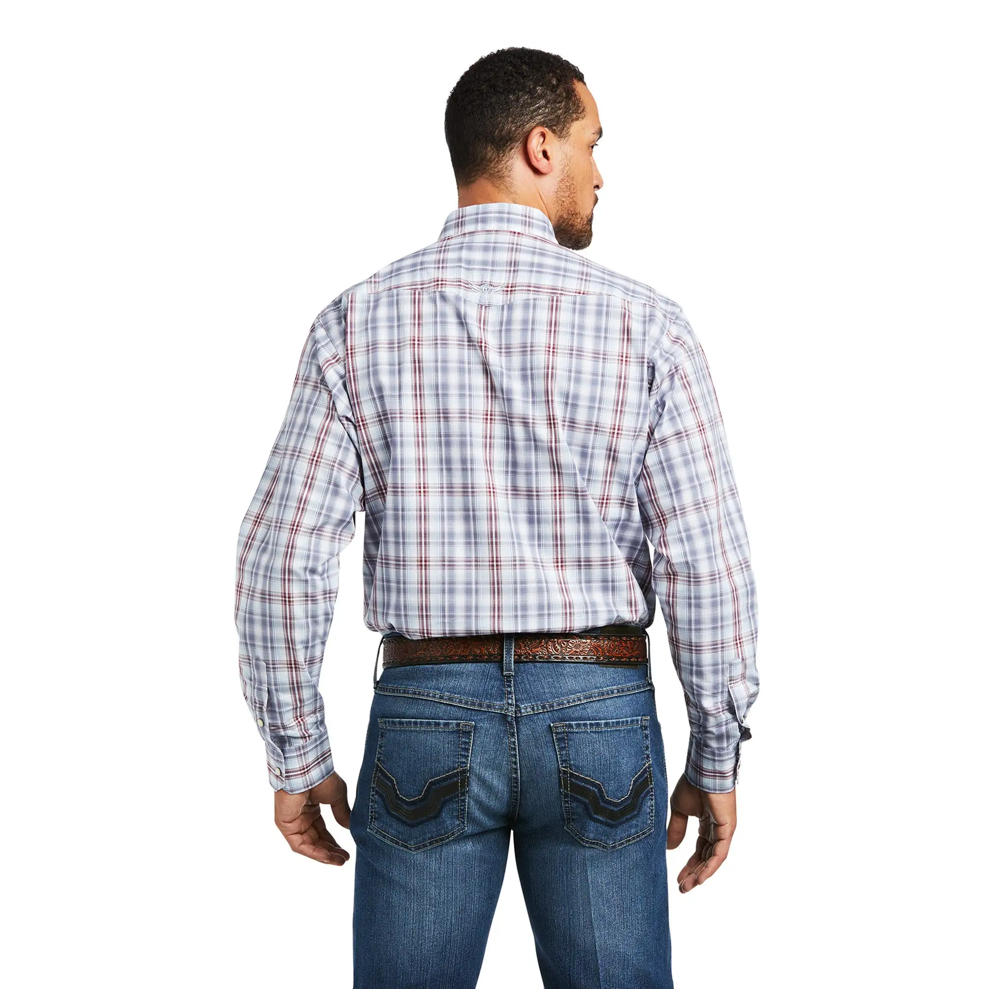 Men's Ariat Relentless Steely Stretch Classic Fit Snap Front Shirt #10039296-C 4 Men's Ariat Relentless Steely Stretch Classic Fit Snap Front Shirt #10039296-C - Image 2