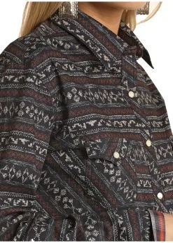 ROCK & ROLL COWBOY Women's Rough Stock Snap Front Shirt #RSWSOSR0EN -Men's Plaid Shirt Sales 18ace14c2dc40764ab1f85e472b60b40