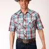 Roper Apparel Men's Roper Snap Front Shirt #01-002-0101-4025 -Men's Plaid Shirt Sales 19025ef36ea05897f938ac33e0156af1