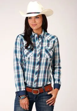 Roper Apparel Women's Roper Snap Front Shirt #03-050-0062-4032BU