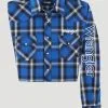 Men's Wrangler Logo Snap Front Shirt #112318503 -Men's Plaid Shirt Sales 1a770e5e53fa6a7bb26b42fdebbc494f