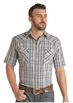 ROCK & ROLL COWBOY Men’s Rough Stock Snap Front Shirt #RSMS1SR0NY
