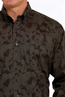 Men's Cinch Brown Button Down Shirt #MTW1105489 -Men's Plaid Shirt Sales 21b7e24234c47f418a750f808e0bc9f3