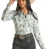 PANHANDLE Women's Rock & Roll Cowgirl Dale Brisby Snap Front Shirt #RRWSOSR0Q7 -Men's Plaid Shirt Sales 2417daabac0bf654b1f043411eb0d33e