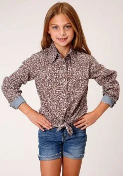 Roper Apparel Girl's Roper Snap Front Shirt #03-080-0064-4044BR -Men's Plaid Shirt Sales 260749e1c7b53c1d306c6d6edbcf4e21