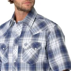 Men’s Wrangler Retro Snap Front Shirt #112324674 -Men's Plaid Shirt Sales 27ac20a6e6f768371fcc4406bdb44353