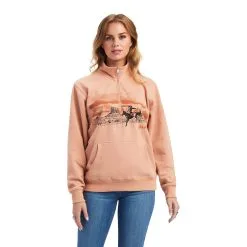 Women's Ariat REAL Scenic 1/2 Zip Sweatshirt #10041812