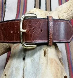 VISALIA STOCK SADDLE CO Men's Visalia Stock Saddle Western Belt #311-06BRNX