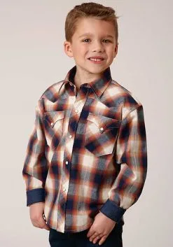 Roper Apparel Boy's Roper Plaid Long Sleeve #03-030-0062-1008