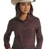 Women's Rough Stock Snap Front Shirt #RSWSOSRYTE
