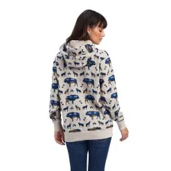 Women's Ariat Cream Wildlife Print Hoodie #10041657 -Men's Plaid Shirt Sales 2fc9d21ef5549ff536d3962c050380e1