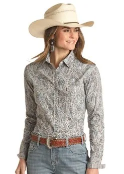 PANHANDLE Women's Rough Stock Snap Front Shirt #RSWSOSRZDF