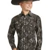 Boy's Rock & Roll Cowboy Snap Front Shirt #RRBSOSR091