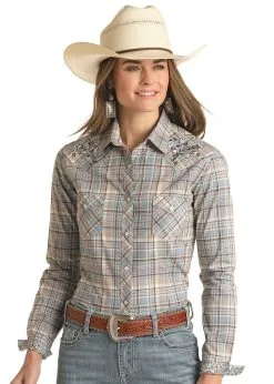 Rock & Roll Cowgirl Women's Rough Stock Snap Front Shirt #RSWSOSRZDH