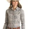 Rock & Roll Cowgirl Women's Rough Stock Snap Front Shirt #RSWSOSXZDH (Plus Size)
