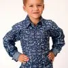 Roper Apparel Boy's Roper Snap Front Shirt #03-030-0064-4043BU -Men's Plaid Shirt Sales 35ae095338958f82d34e63b6efd7c09e
