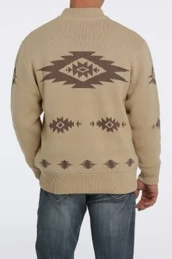 Men's Cinch 1/4 Zip Aztec Print Pullover Sweater #MWK1560002KHA -Men's Plaid Shirt Sales 3635004a6e010707a17418da635e81fa