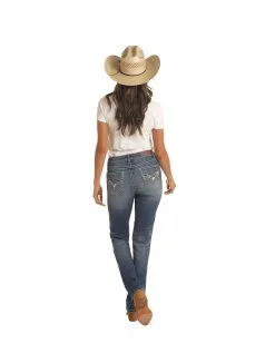 Rock & Roll Denim Women's Rock & Roll Cowgirl Relaxed Straight Leg Jean #RRWD4BRZT3