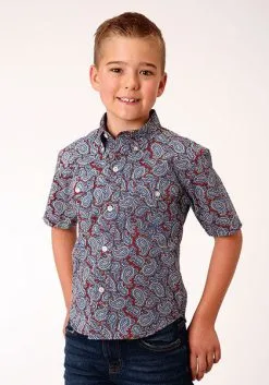 Roper Apparel Boy's Roper Button Down Shirt #30-031-0325-4012