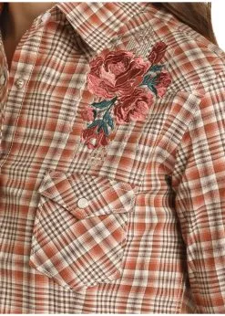PANHANDLE Women's Rough Stock Snap Front Shirt #RSWSOSRYTJ -Men's Plaid Shirt Sales 3cb3367fdf84651dc772b54d3e89fc28