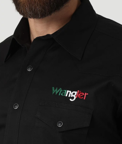 Men's Wrangler Logo Snap Front Shirt #112317124X -Men's Plaid Shirt Sales 3d446bd5bef4edc711587af6047a79fe