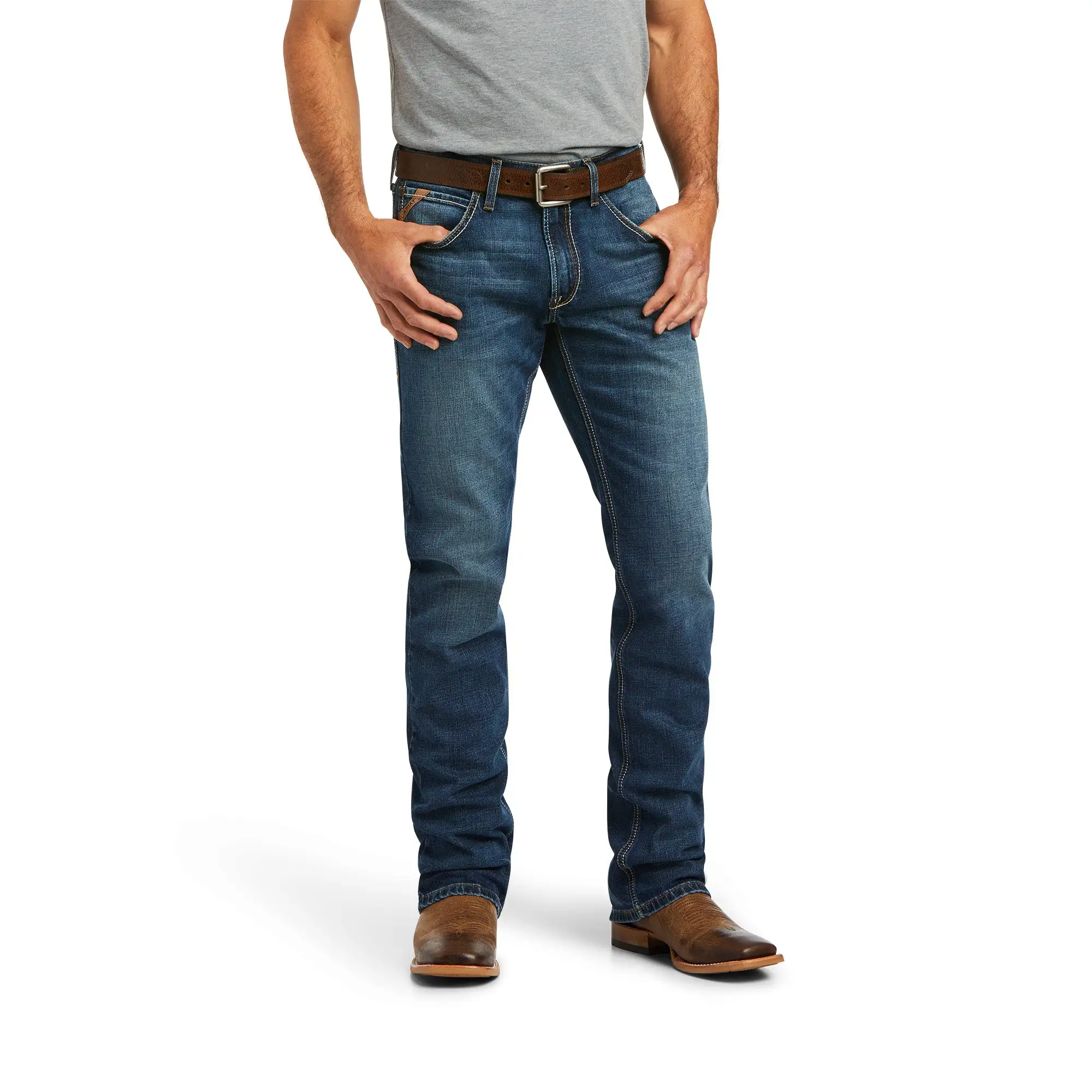 Men's Ariat M5 Straight Stretch Madera Stackable Straight Leg Jean #10040124 8 Men's Ariat M5 Straight Stretch Madera Stackable Straight Leg Jean #10040124 - Image 6