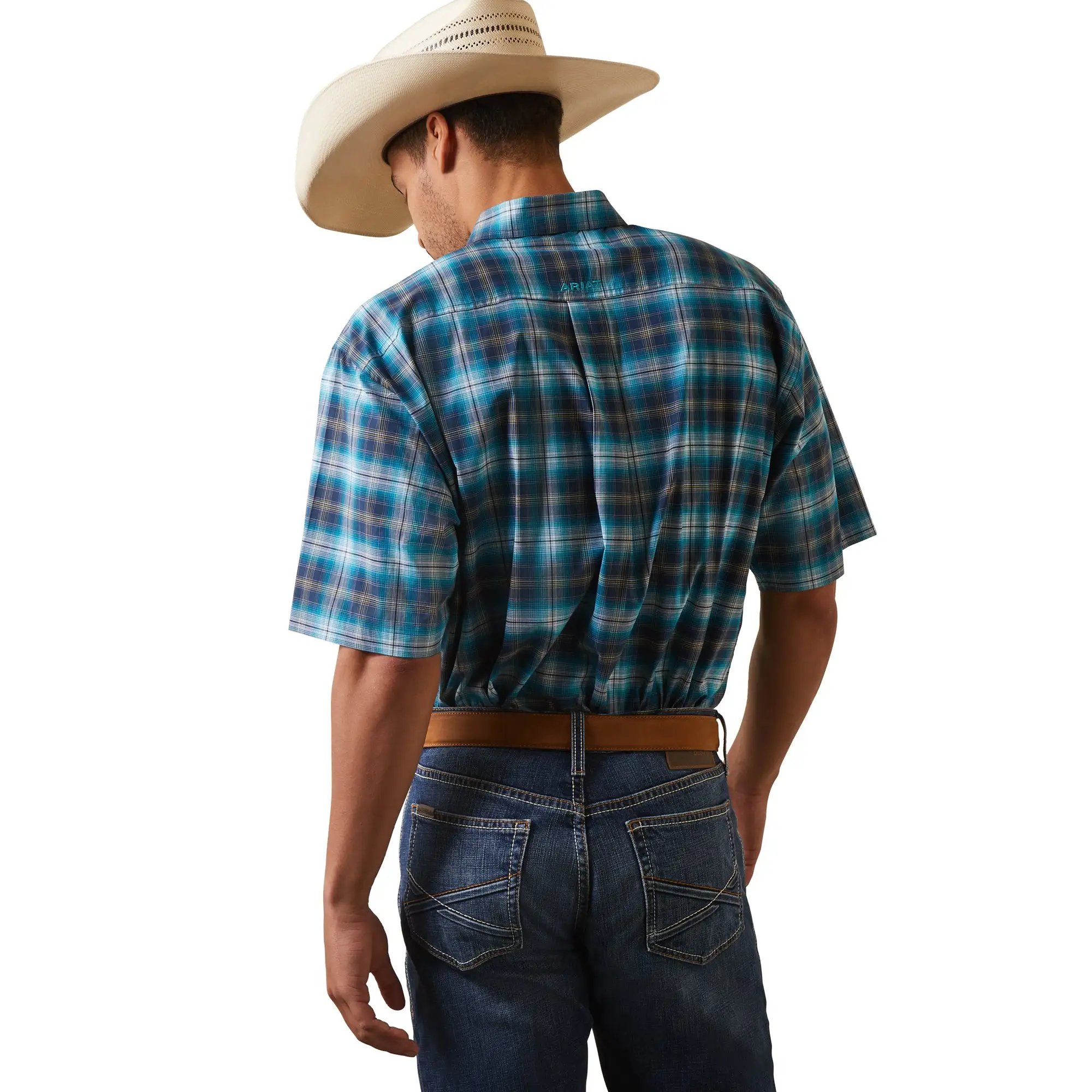 Men's Ariat Kenneth Plaid Button Down Shirt #10043645 4 Men's Ariat Kenneth Plaid Button Down Shirt #10043645 - Image 2