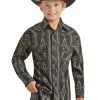 PANHANDLE Boy's Rock & Roll Cowboy Snap Front Shirt #RRBSOSRZ1A -Men's Plaid Shirt Sales 4253e25c405f71be479e37c1400b4ce6