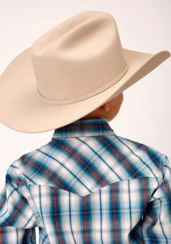 Roper Apparel Boy's Roper Snap Front Shirt #03-030-0062-4032BU -Men's Plaid Shirt Sales 465859af0a8b383bc7547892743b22da