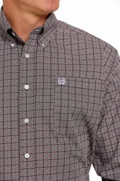 Men's Cinch Brown Button Down Shirt #MTW1105481 -Men's Plaid Shirt Sales 47137319f0770fb8c6dfe95af4b4c4d2