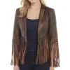 CIRCLE S Women's Cripple Creel Fringe Leather Jacket #LL164-91 -Men's Plaid Shirt Sales 4e20269de75793afdd7bc5aa53bda138
