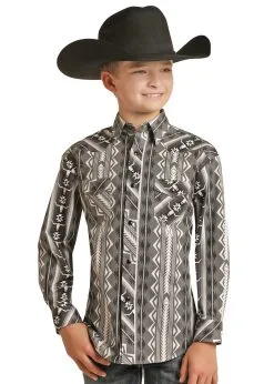 Boy's Rock & Roll Cowboy Snap Front Shirt #RRBSOSR08T