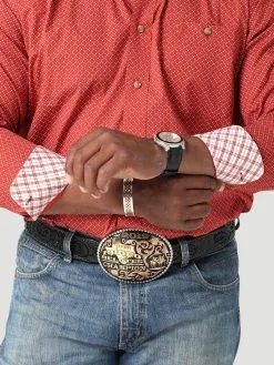 Men's Wrangler George Strait Button Down Shirt #112317176X -Men's Plaid Shirt Sales 50e18cbe079289abd1c74e165087c7d3