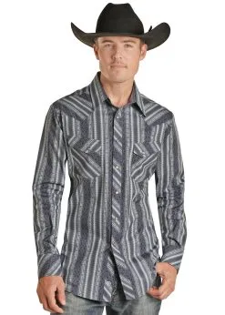 ROCK & ROLL COWBOY Men's Rock & Roll Cowgirl Snap Front Shirt #RRMSOSR08V