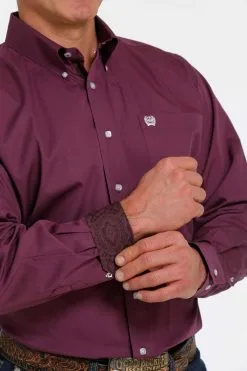 Men's Cinch Solid Purple Button Down Shirt #MTW1105484 -Men's Plaid Shirt Sales 515abd6affd957efcad663717617872b